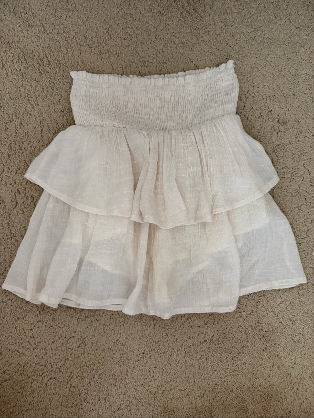 Smocked Waist Tiered Skirt American Threads